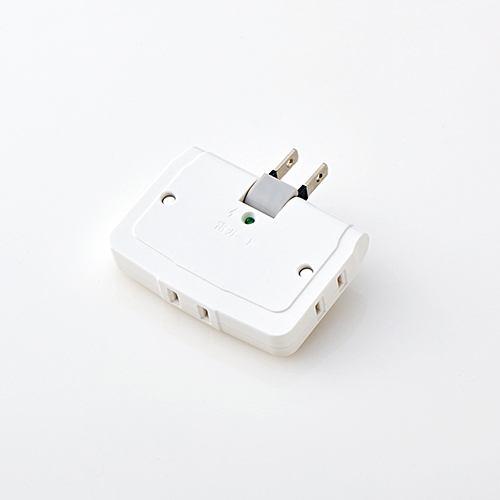 タップ エレコム 雷ガード T-KTR04WH コーナータップ(雷ガード付き)