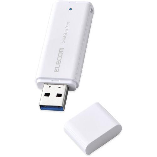 エレコム ESD-EMC0250GWH 外付けSSD/ポータブル/USB3.2(Gen1)対応/小型/キャップ式/250GB/ホワイト ESDEMC