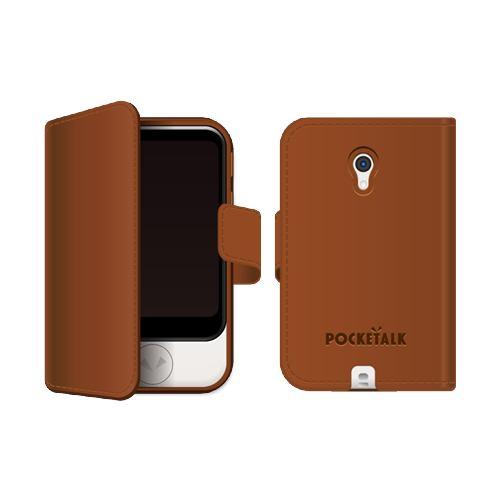 POCKETALK PTS-NBR POCKETALK(ポケトーク)S専用手帳型ケース ブラウン