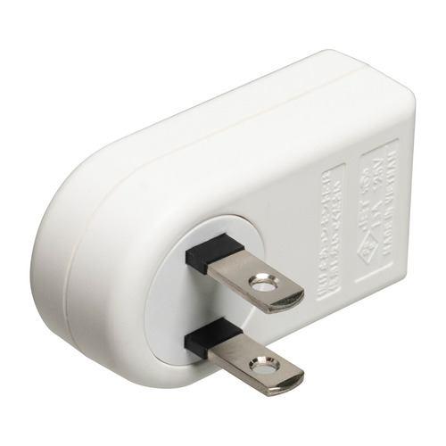 ELPA A-390B(W) 回転アダプター プラグを180°回転 ホワイト