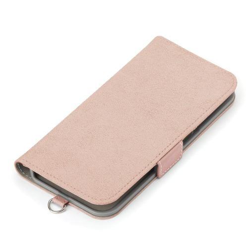 PGA PG-25KFP07PK iPhone 16e用 フリップカバー スエード調 ピンク
