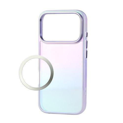 エレコム PM-A25CHVCAPU iPhone 17 Pro ケース 磁気吸着対応メタルステッカー付 オーロラデザイン ラベンダー