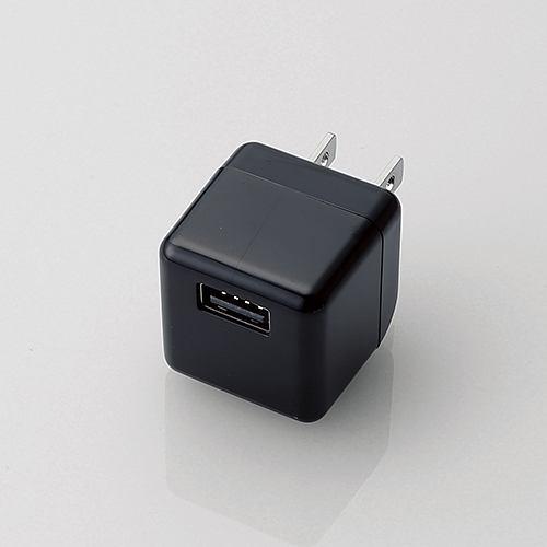 エレコム キューブ型AC充電器(DAP用・1.8A) ブラック AVA-ACUBN003BK