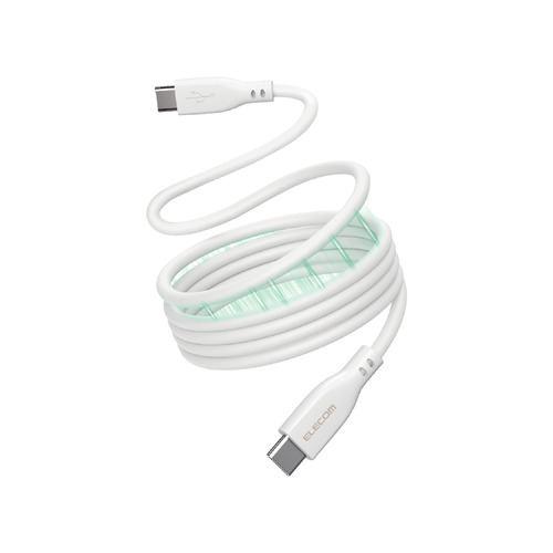 エレコム MPA-CCTMGS10WH USB-C ケーブル PD60W USB Type-C to Type-C 1m ホワイト