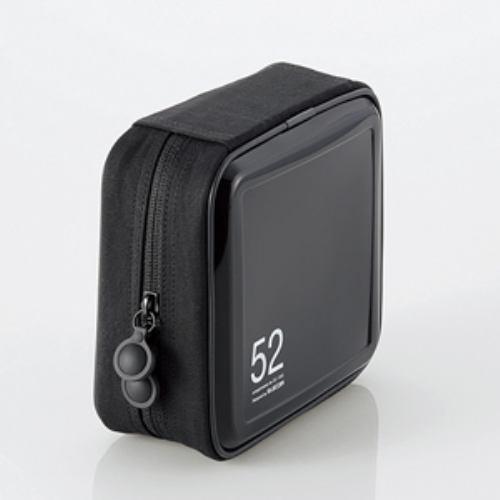 ケース エレコム CD DVD CCD-H52BK CD/DVDファスナーケース 52枚収納 ブラック