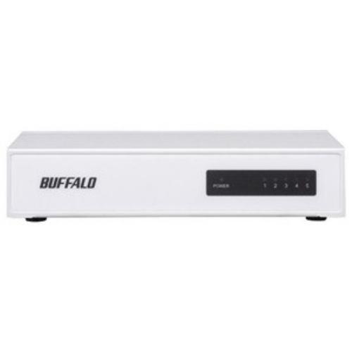 バッファロー LSW4-TX-5NS/WHD 10/100Mbps対応スイッチングHub 金属筐体/電源内蔵モデル(5ポート) ホワイト