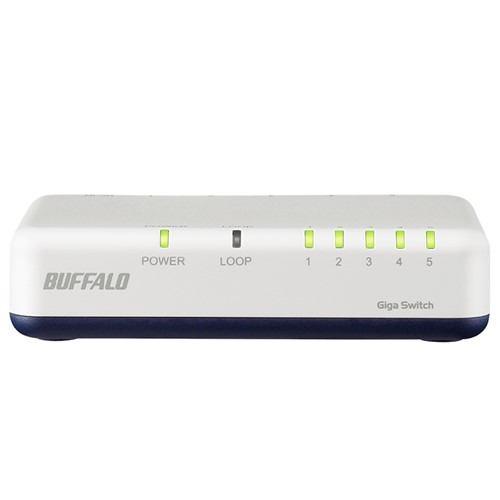 BUFFALO LSW7GT5EPWH Giga対応 スイッチングハブ 5ポート プラスチック筐体 電源外付けモデル マグネット付 ホワイト