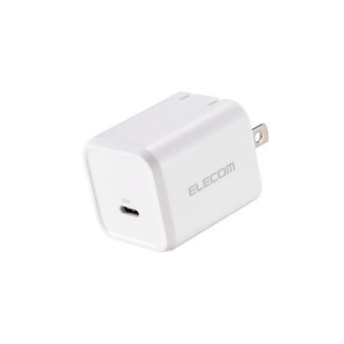 エレコム MPA-AC12245WH 45W USB-C 充電器 PD/PPS対応 GaN II採用 折りたたみプラグ ホワイト