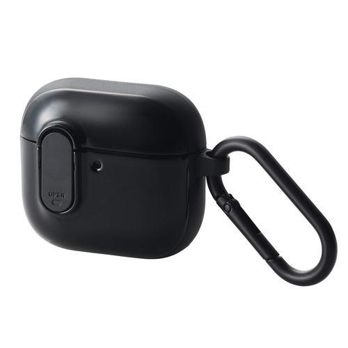 エレコム AVA-AP06TSLBK AirPods (第4世代)用 TOUGH SLIM Lock 耐衝撃 カバー ブラック