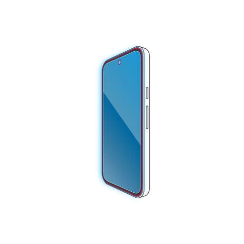 エレコム PM-P251FLGFBL Google Pixel 9a ガラスフィルム 画面内指紋認証対応 BLカット 表面硬度10H フレーム付 ブ