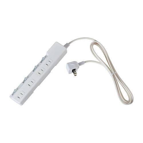 ELPA WLK-R42BW 電源タップ 4個口 2m 耐雷ブレーカー
