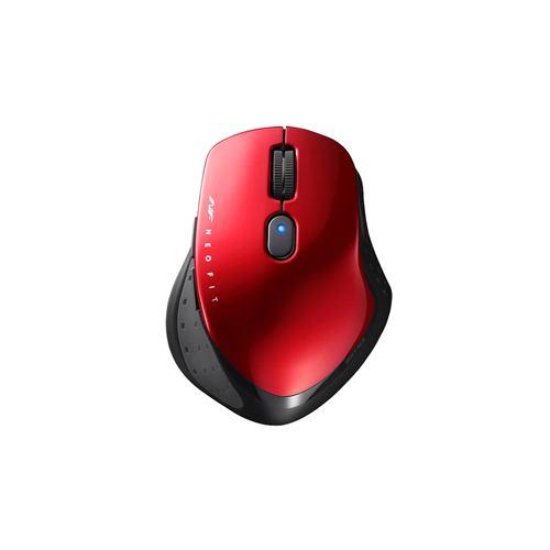 バッファロー BSMBW510MRD NEOFITマウス 無線/BlueLED光学式/静音/5ボタン Mサイズ レッド