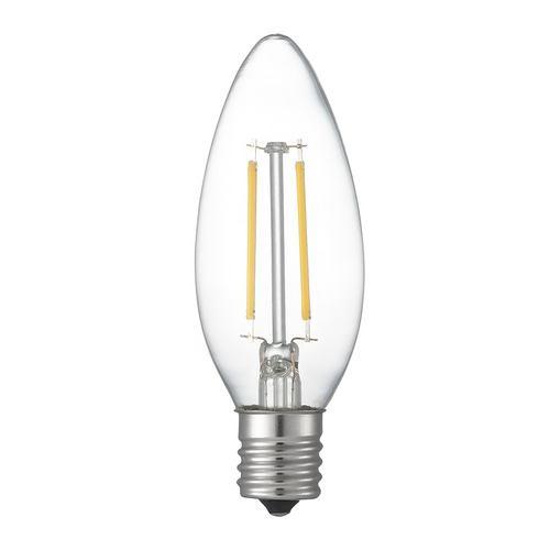 ヤザワ LDC2LG32E17C2 フィラメントLED 25W C32 シャンデリア形 E17 クリア