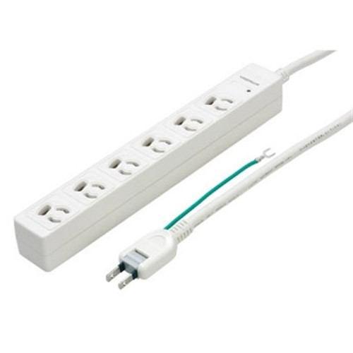 ヤザワ Y02JKNP605WH 3P抜け止めマグネットタップ 6個口 5m 白