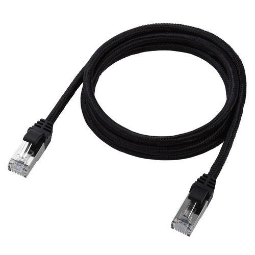 エレコム LD-TWSM/BK10 LANケーブル CAT7 1m 爪折れ防止 メッシュ シールド構造ブラック