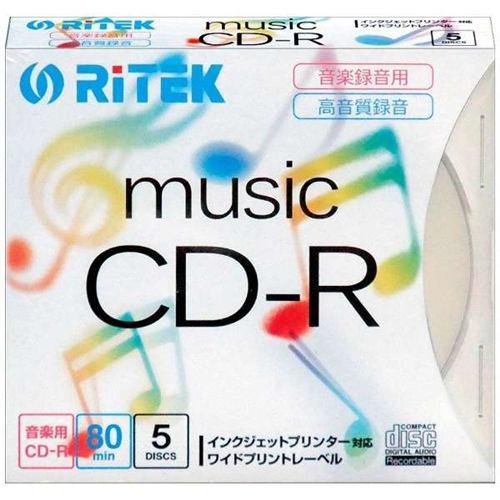 RiTEK CD-RMU80.5PC 音楽用CD-R 80分/5枚