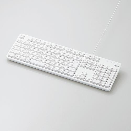 エレコム TK-FCM104WH 有線フルキーボード ホワイト