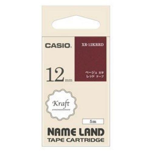 カシオ XR-12KRRD ラベルライター用テープ レッド