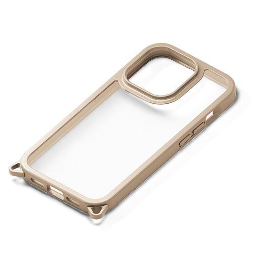 PGA PG-23BPT02BE iPhone15Pro クリアタフケース Premium Style ベージュ PG23BPT02BE