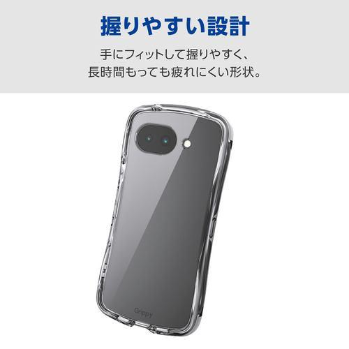 エレコム PM-P261GRPAKCR Google Pixel 10a ケース ハイブリッド カバー ストラップホールシート付 Grippy クリ