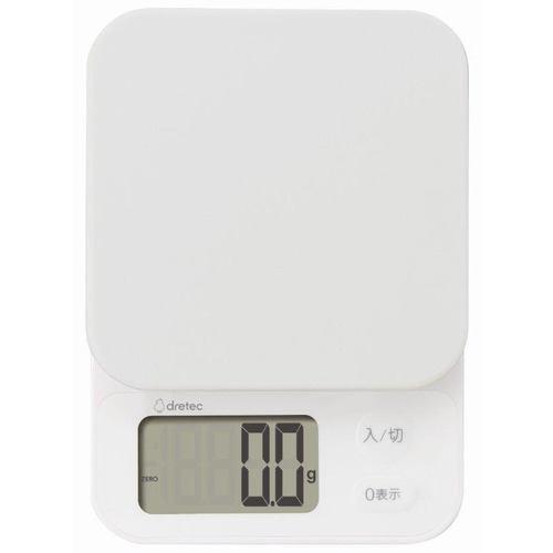 ドリテック KS-629WT デジタルスケール「ブランジェ」1kg ホワイト