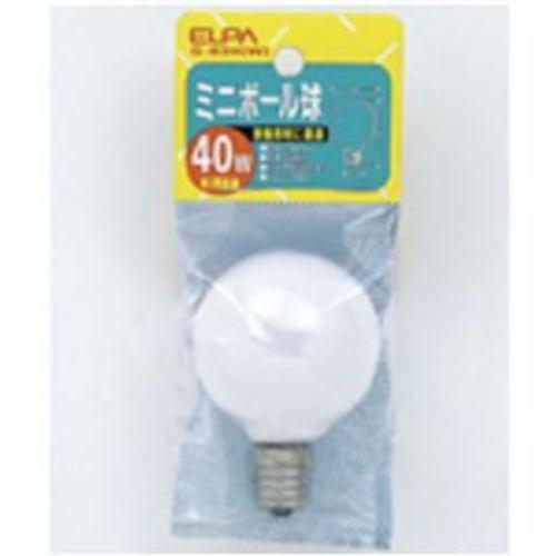 ELPA G-83H(W) ミニボール球 40W E17 G50 ホワイト