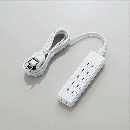エレコム T-ST02N-2620WH シャッタータップ 6個口 2m ホワイト