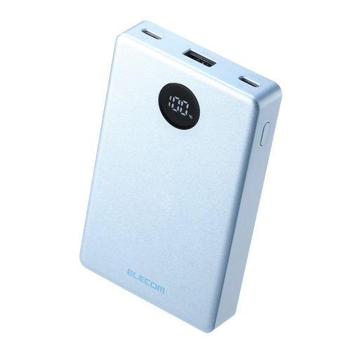 エレコム DE-C86-10000BU モバイルバッテリー 10000mAh 薄型 軽量 35W 半固体リチウム 長寿命 スマホ Switch 対応