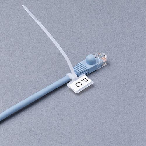 ミヨシ CW-MT100/WH マーカータイ 20本 表示シール付 ホワイト