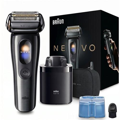 ブラウン NEVO11010C 電気シェーバー 防水設計 5+1 スマートディスプレイ 音波振動テクノロジー 7in1洗浄器付 4枚刃 グラファイト