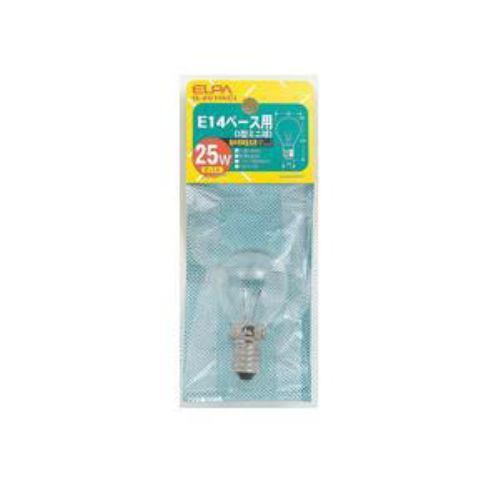 ELPA G-201H(C) S形ミニ球 25W E14 クリア