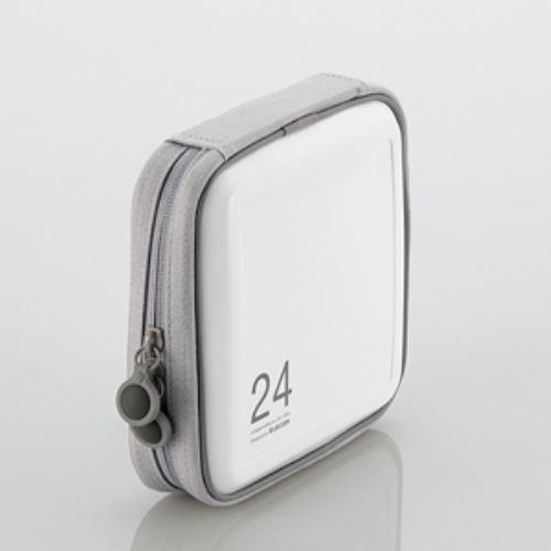 エレコム CCD-H24WH CD/DVDファスナーケース(24枚収納) ホワイト