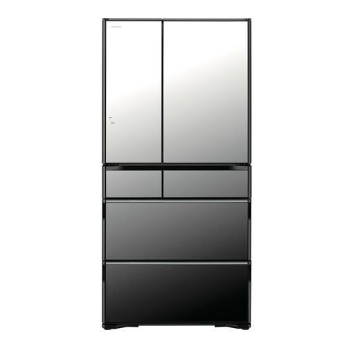 日立 冷蔵庫 735L 観音開き 6ドア 幅88cm 電動引き出し 真空チルド 新鮮スリープ野菜室 R-WXC74X X シルバー系
