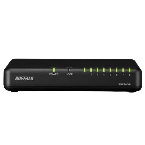 BUFFALO LSW7GT8EPBK Giga対応 スイッチングハブ 8ポート 電源外付けモデル マグネット付 ブラック