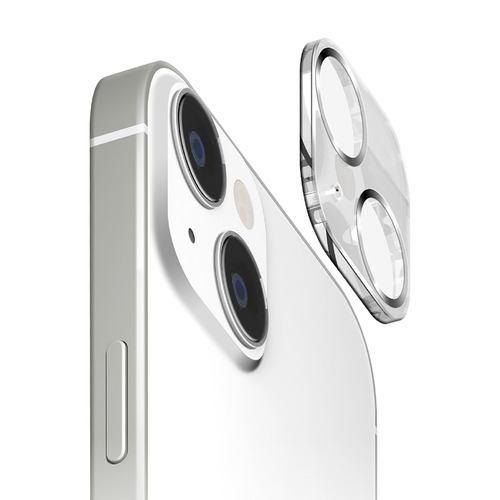 PGA PG-23ACLG04SV iPhone15 iPhone15Plus カメラフルプロテクター Premium Style クリア/シルバー
