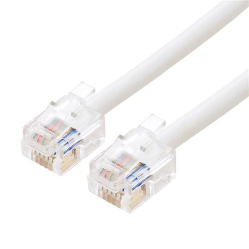 ミヨシ DC-603/WH 6極6芯 電話機コード 3m ホワイト