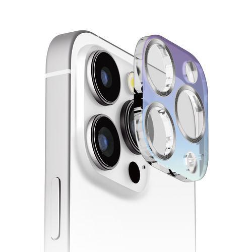 PGA PG-24BCLG13SV iPhone 16 Pro/16 Pro Max用 カメラフルプロテクター [オーロラ/シルバー] Premiu
