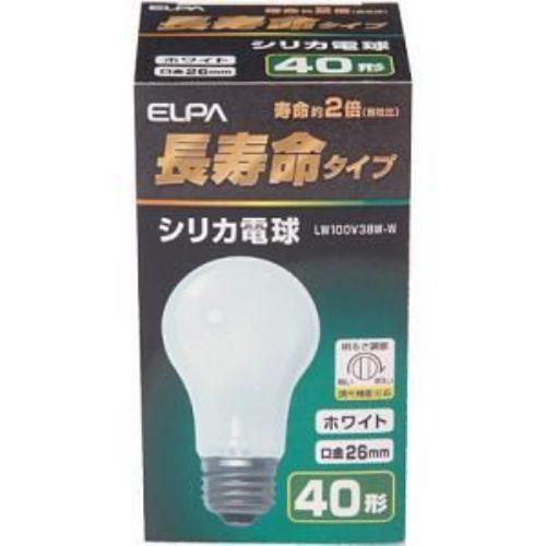 ELPA 長寿命 シリカ電球 LW100V38W-W