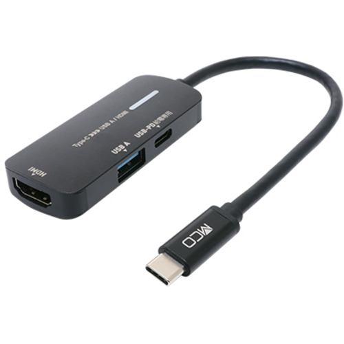 ミヨシ USA-PHA1 USB Type-C - USB A/HDMI変換アダプタ USB PD充電対応 USAPHA1