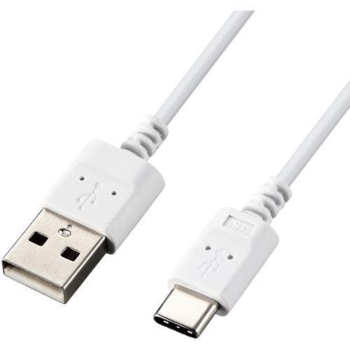 エレコム MPA-ACX20WH2 USB Type-Cケーブル スマホ用 USB(A-C) 極細 2.0m ホワイト