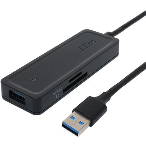 ミヨシ USH-10G2A/BK USBハブ USB3.2 Gen2対応 USB Aタイプ カードリーダー付 USH10G2A/BK