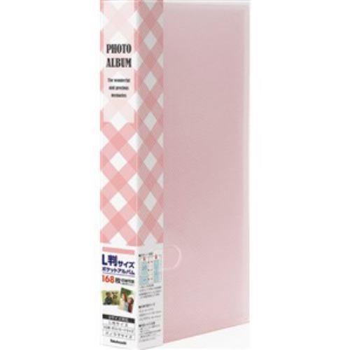 ナカバヤシ フォトホルダーEL168(チェック柄) ピンク PHE1168A-P