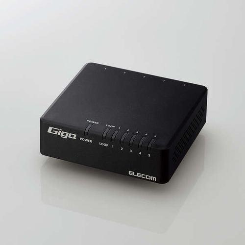 エレコム EHC-G05PA4-B Giga対応5ポートスイッチ(プラ筐体/ACアダプター) EHCG05PA4B