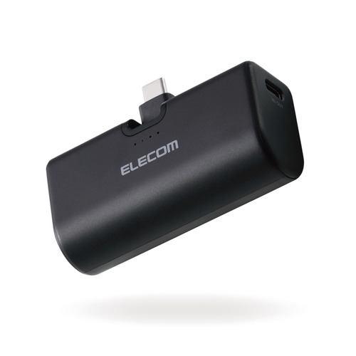 エレコム DE-C57L-5000BK 折り畳み式直挿しモバイルバッテリー(USB Type-C/5000mAh) ブラック