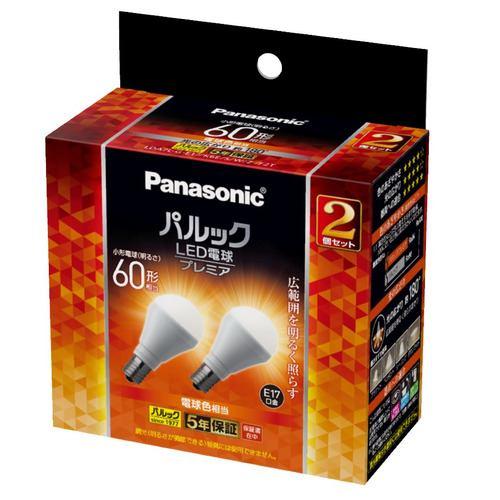 パナソニック LDA7LGE17K6ESW2F2T パルック LED電球 プレミア 7.0W 2個入 電球色相当 小形電球タイプ E17口金 広配光