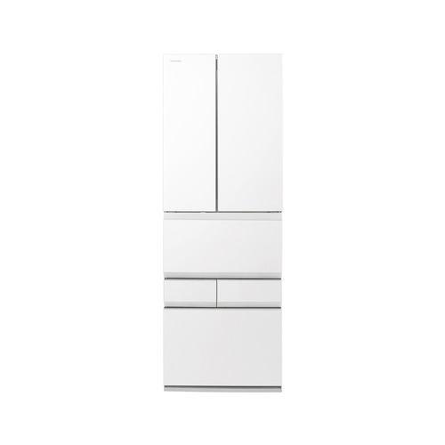東芝 冷蔵庫 487L 観音開き 6ドア 幅65cm 摘みたて野菜室 3段冷凍室 Deliチルド GR-A490XFS(TW) ホワイト系