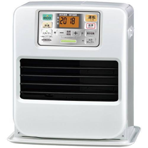 CORONA FH-SR3326Y(W) 石油ファンヒーター 9畳まで リモコン付 大きなお知らせ音 タンク容量5L パールホワイト