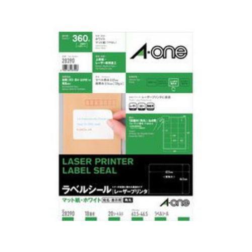 エーワン レーザープリンタラベル 紙ラベル A4判 18面四辺余白付 角丸 レーザープリンタラベル 28390