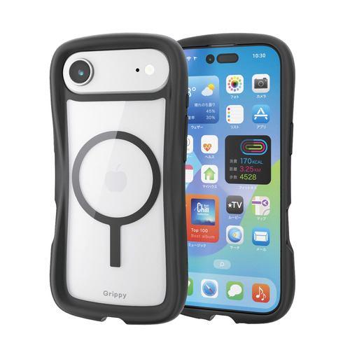 エレコム PM-A25BGRPFMBK iPhone Air ケース MAGKEEP Grippy ブラック
