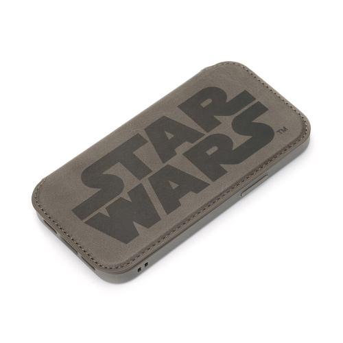 PGA PG-DGF20F03SW iPhone 12 mini用 ガラスフリップケース Premium Style STARWARS/ロゴ
